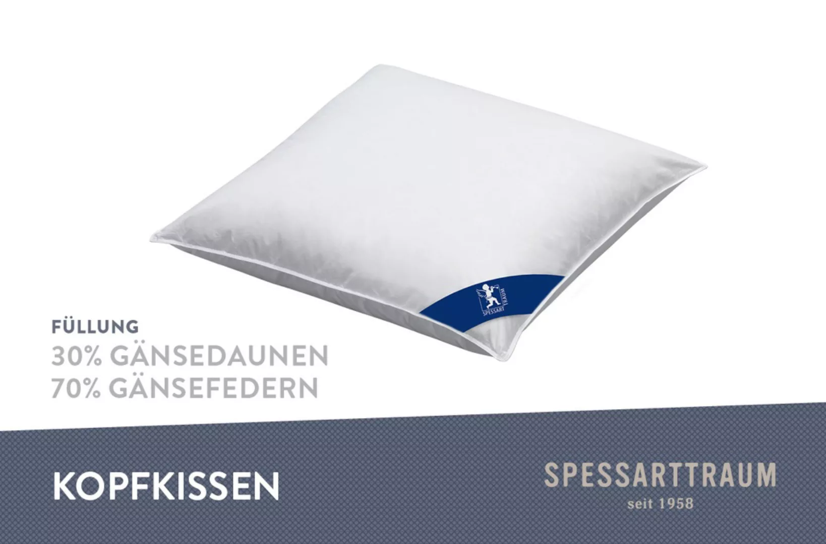 SPESSARTTRAUM Federkissen »Premium******«, Füllung: 70% Gänsefedern / 30% G günstig online kaufen