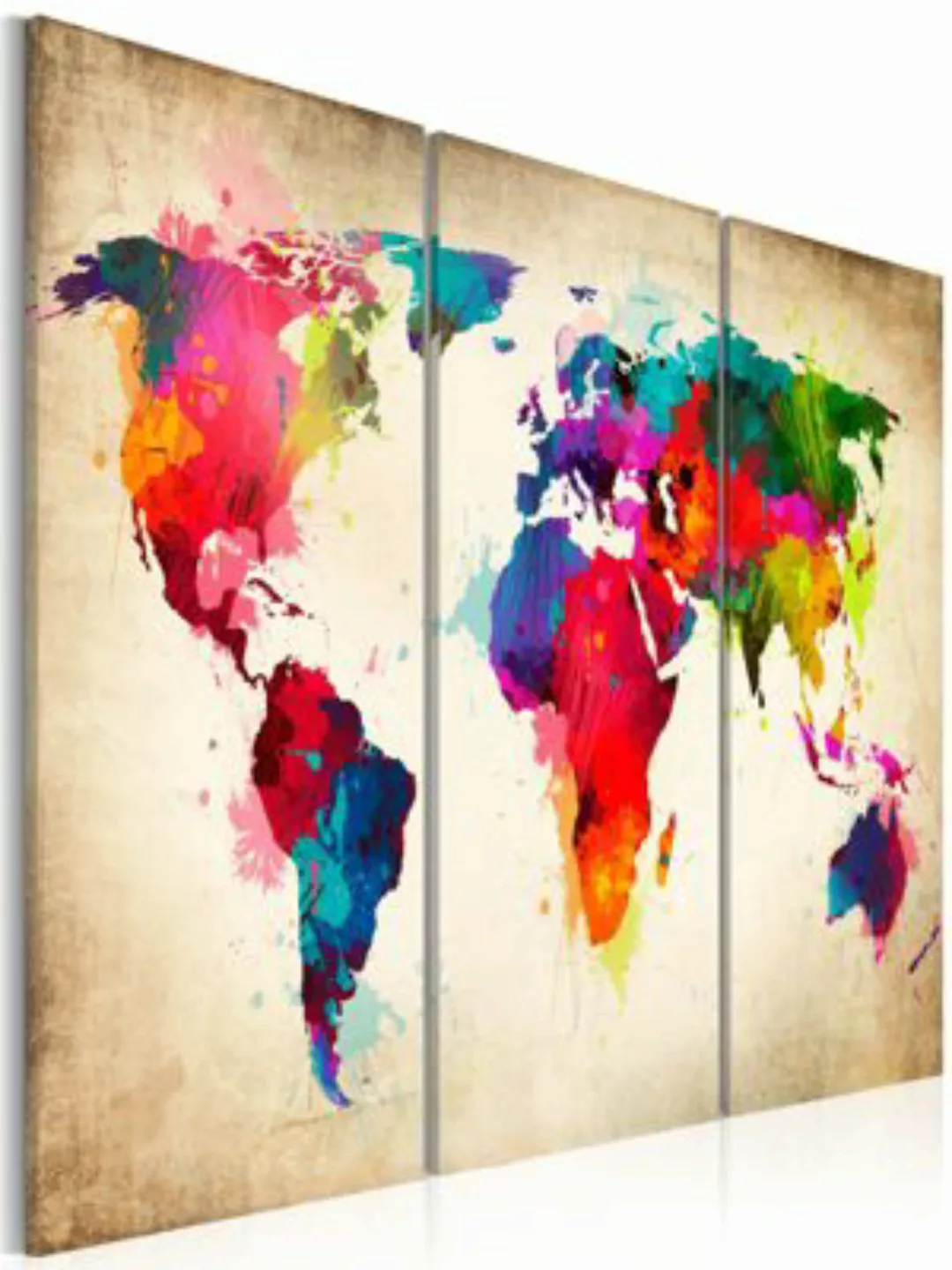 artgeist Wandbild Rainbow Continents mehrfarbig Gr. 60 x 40 günstig online kaufen