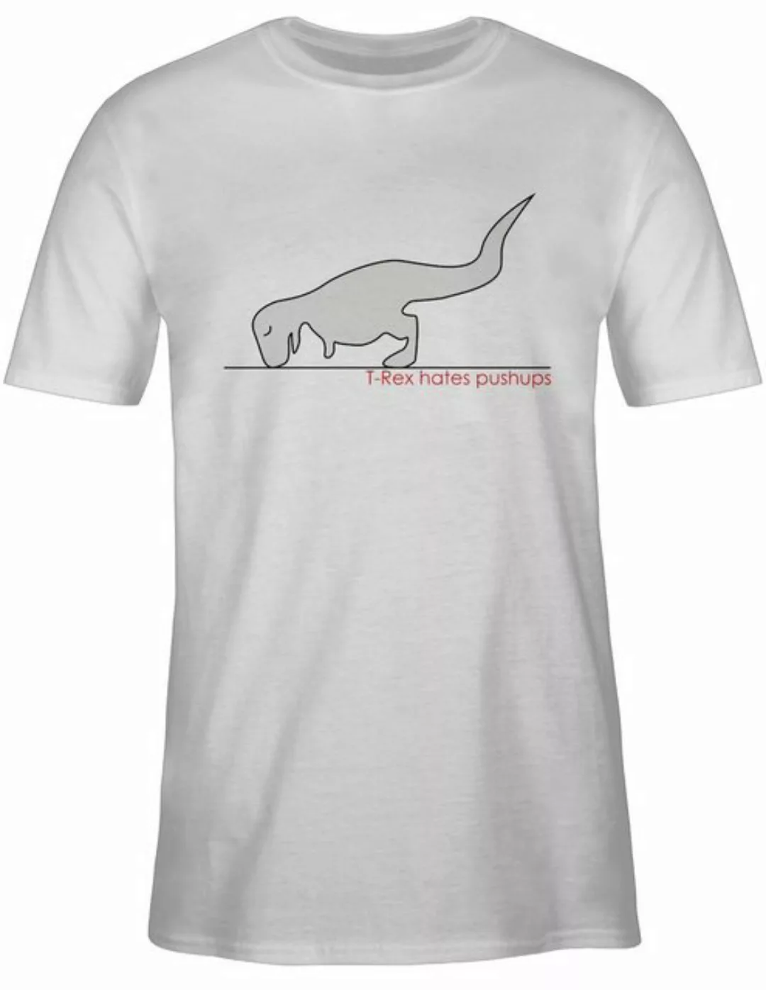 Shirtracer T-Shirt T-Rex hates Pushups Nerd Geschenke günstig online kaufen