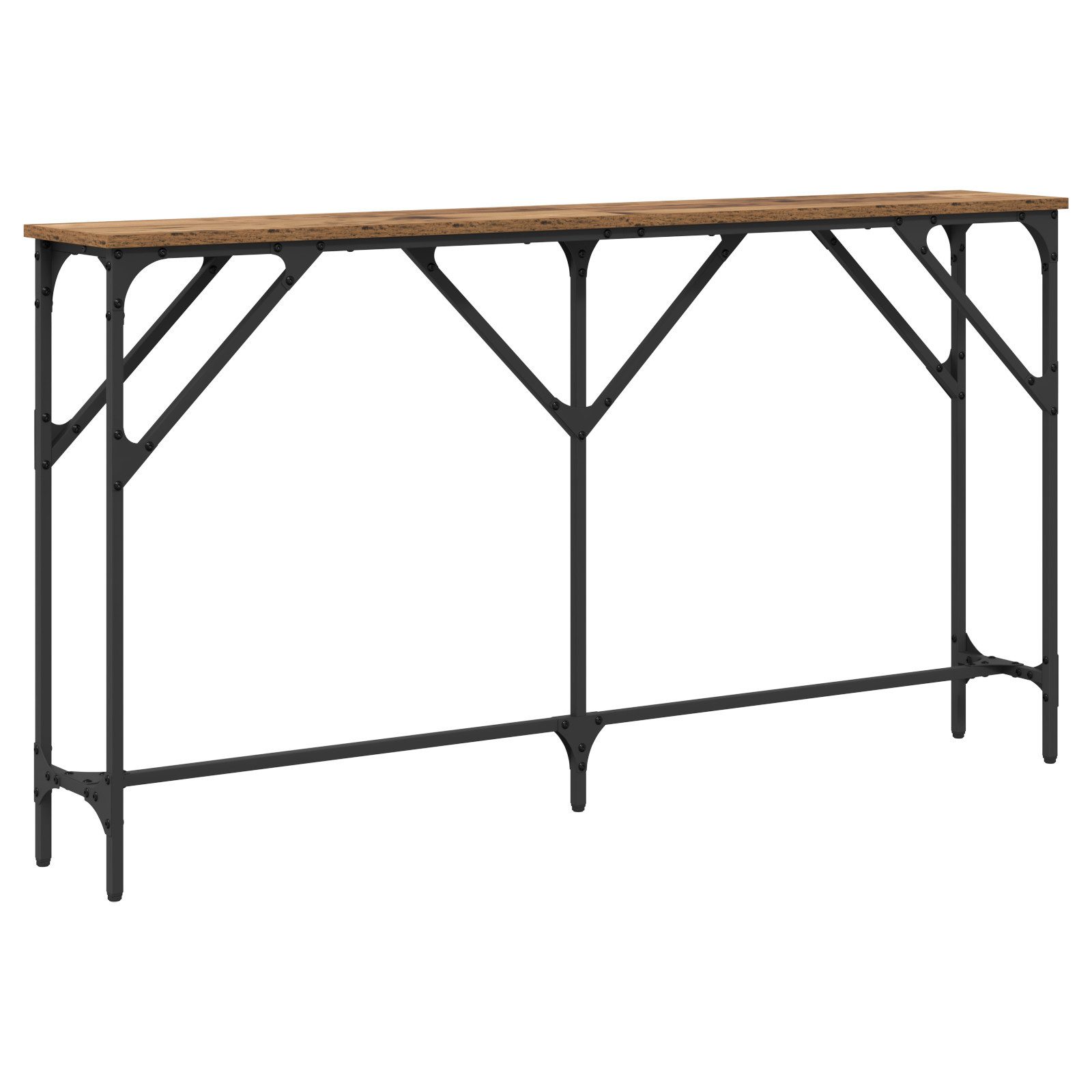 vidaXL Beistelltisch Konsolentisch Altholz 140x23x75 cm günstig online kaufen