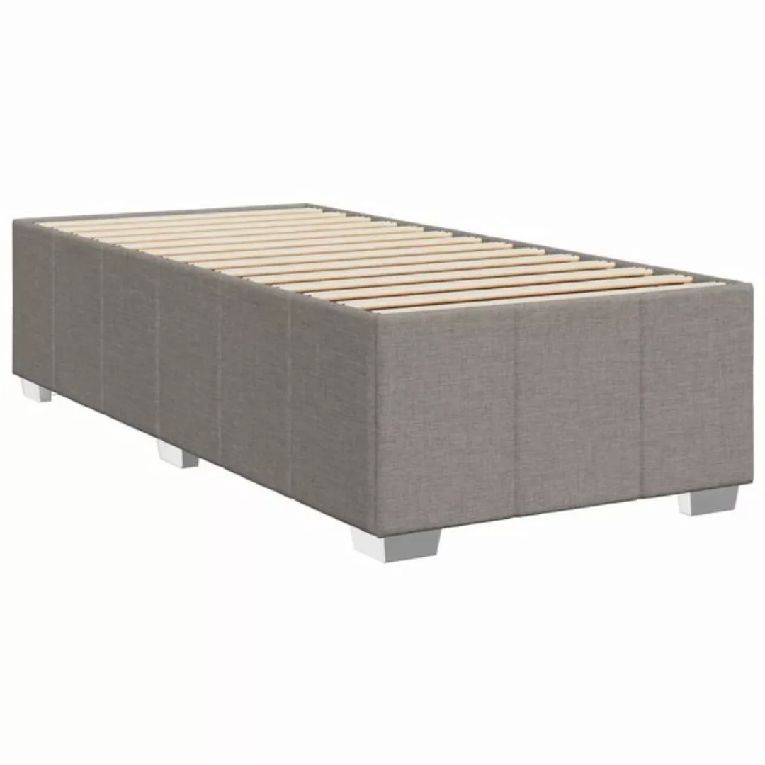 vidaXL Bett, Bettgestell ohne Matratze Taupe 90x200 cm Stoff günstig online kaufen