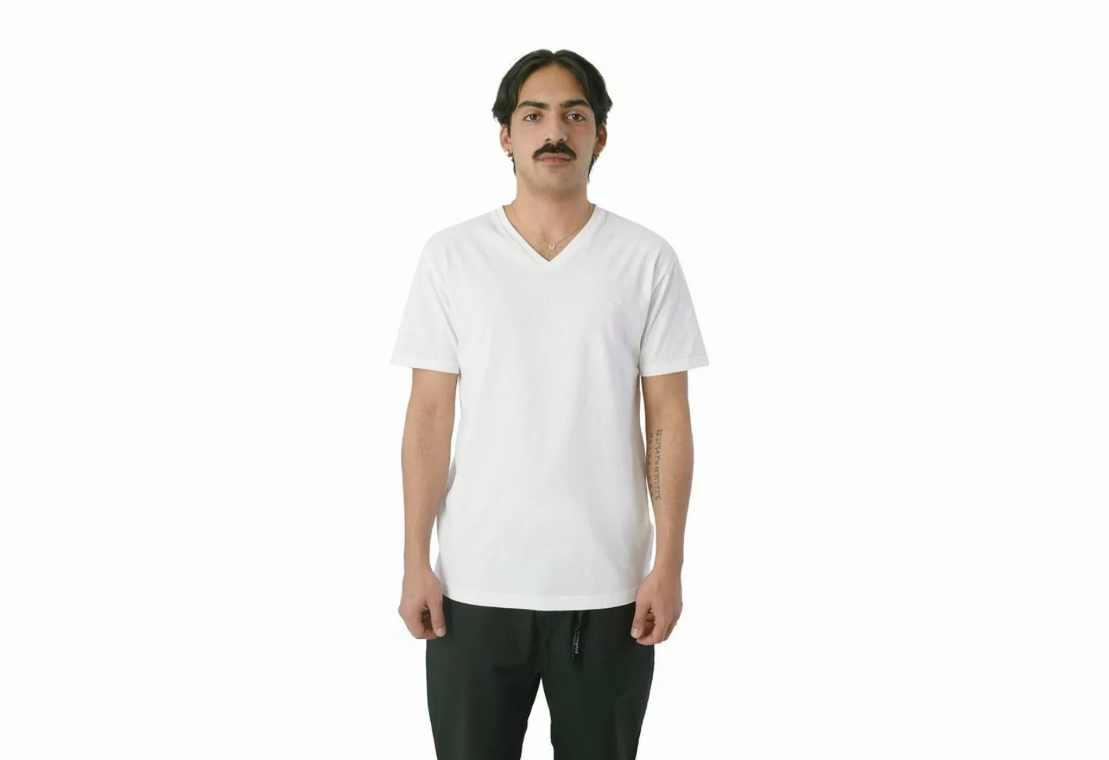 Cleptomanicx T-Shirt Ligull Regular V - white günstig online kaufen