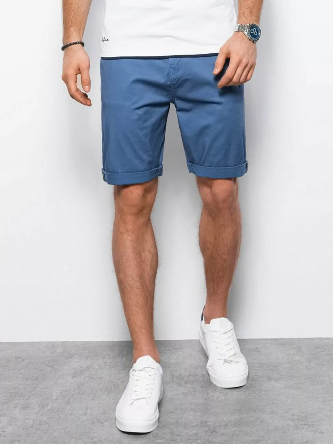 OMBRE Shorts Ombre Chino-Shorts für Herren - blau V13 W243 S günstig online kaufen