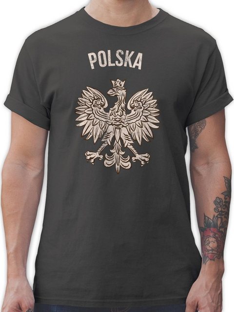 Shirtracer T-Shirt Polska Polnisches Adlerwappen Polen 2026 Fussball WM Fan günstig online kaufen