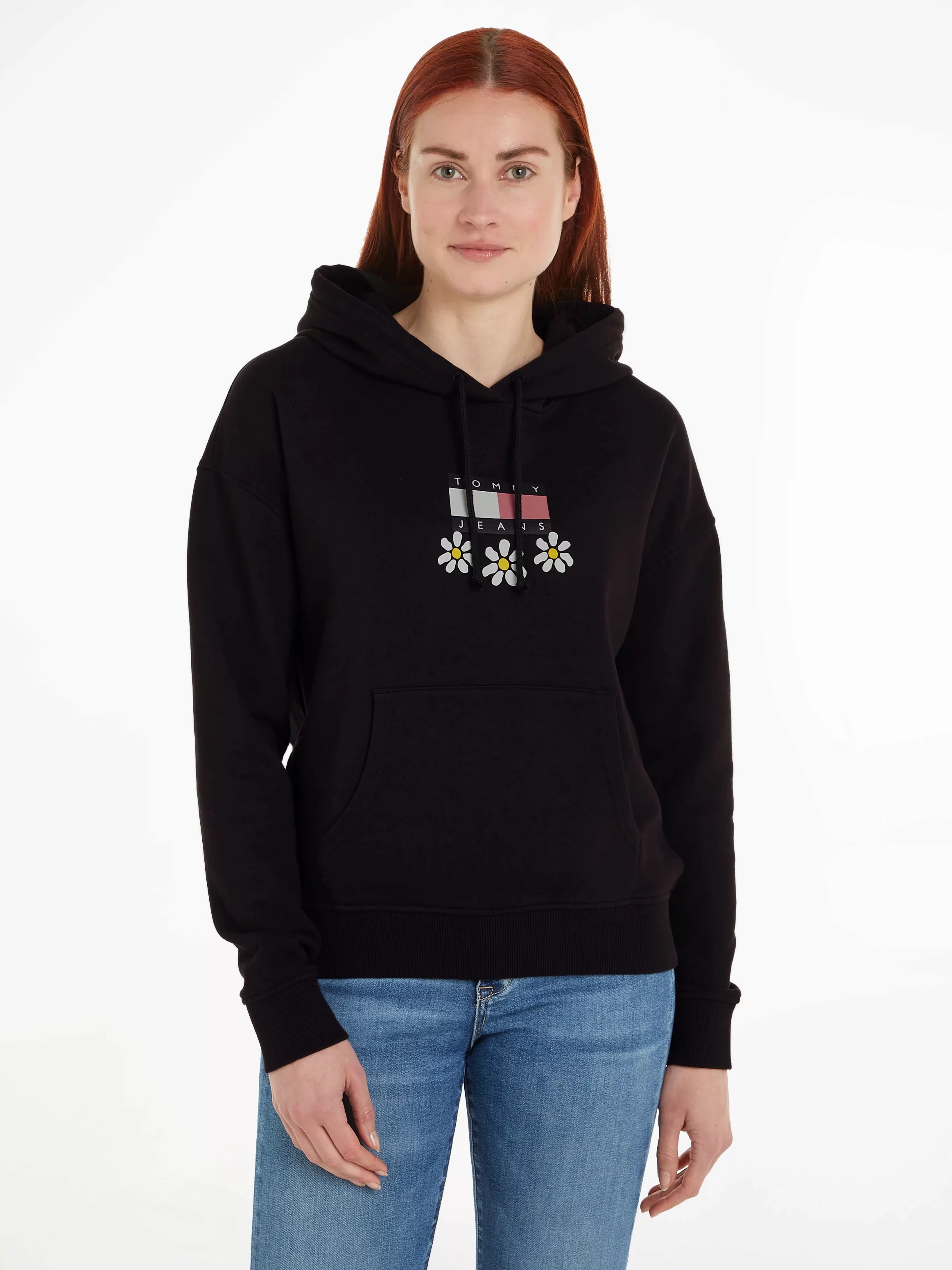 Tommy Jeans Sweatshirt "TJW BXY DAISY FLAG HOODIE", mit Frontprint günstig online kaufen