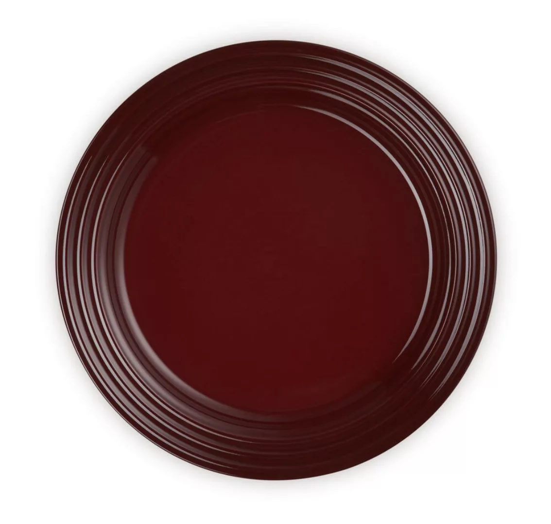 Le Creuset Frühstücksteller Steinzeug Rhône Bordeaux-Rot 22cm günstig online kaufen