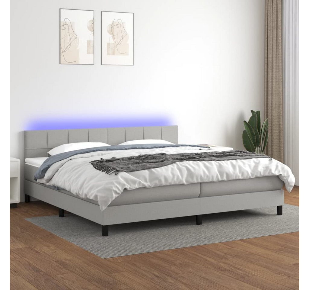 vidaXL Boxspringbett Bett Boxspringbett komplett mit Matratze & LED Stoff ( günstig online kaufen