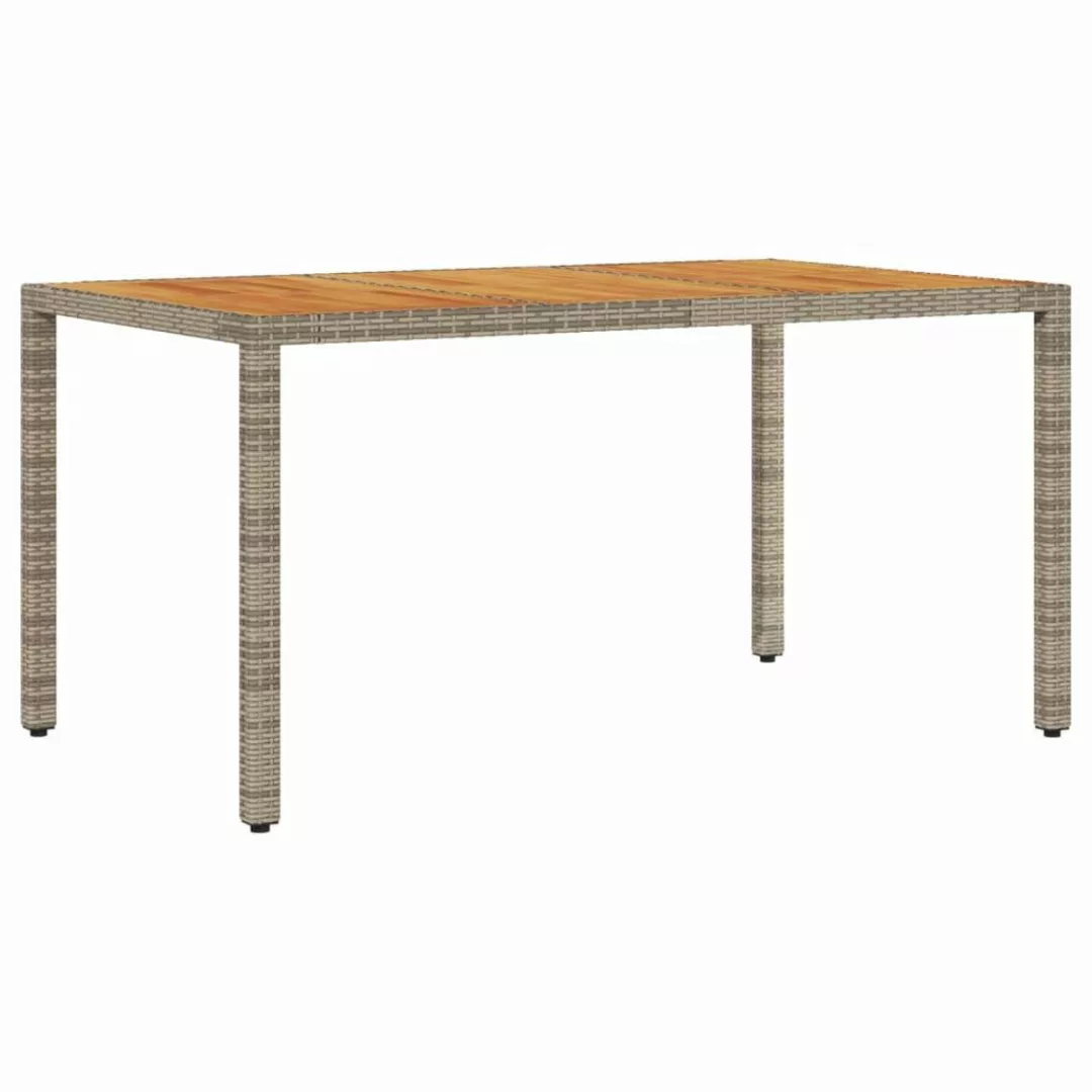vidaXL Gartentisch Gartentisch mit nholz-Platte Grau günstig online kaufen