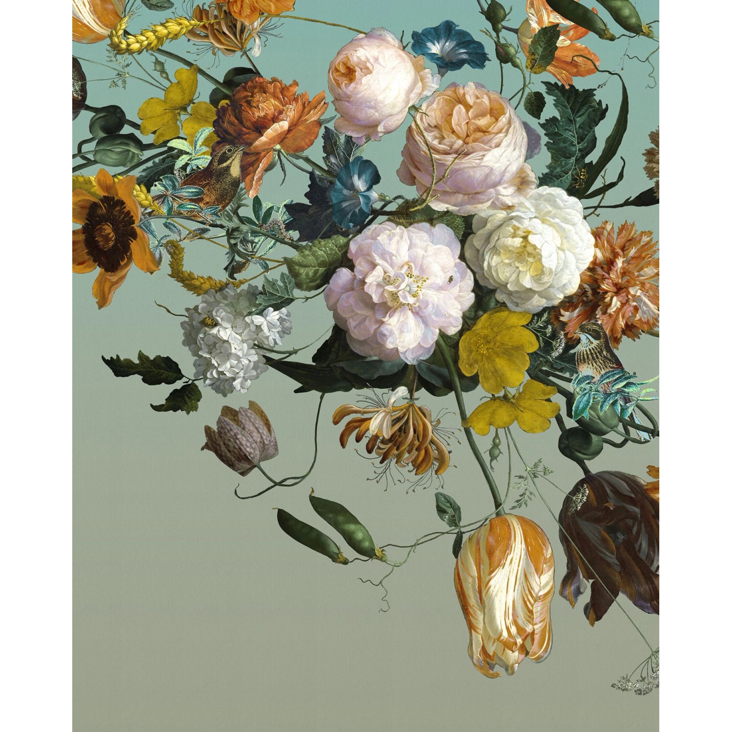 Komar Fototapete Blumenmuster Multicolor 200 x 250 cm 611176 günstig online kaufen