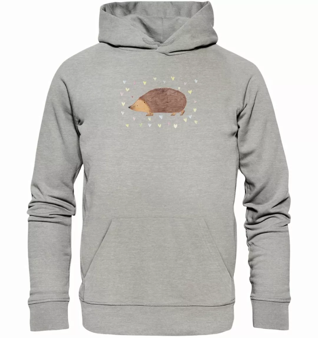 Mr. & Mrs. Panda Hoodie Igel Herzen Größe XS - Heather Grey - Geschenk, Obe günstig online kaufen