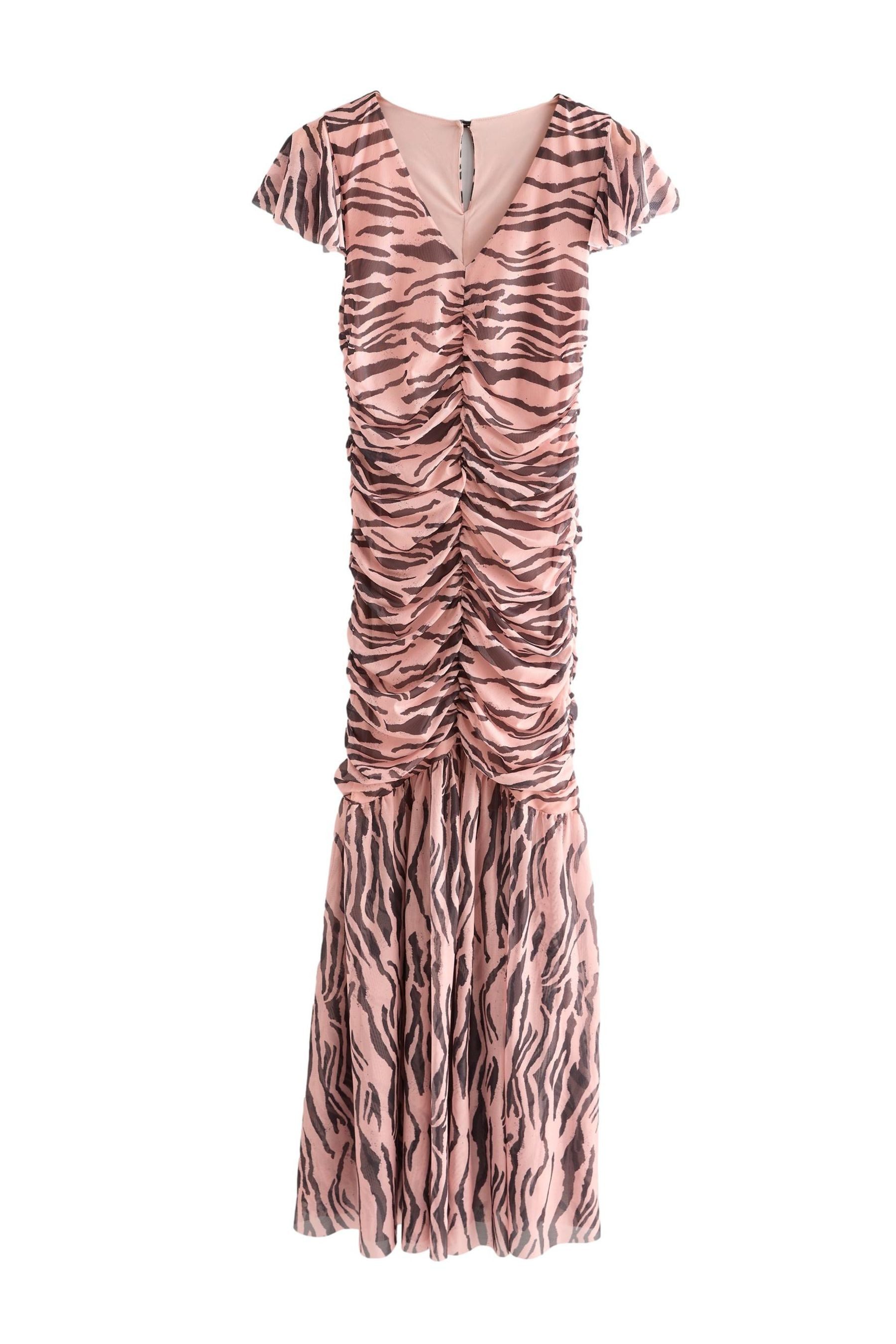 Next Maxikleid Maxikleid mit Mesh, Flatterärmel, günstig online kaufen