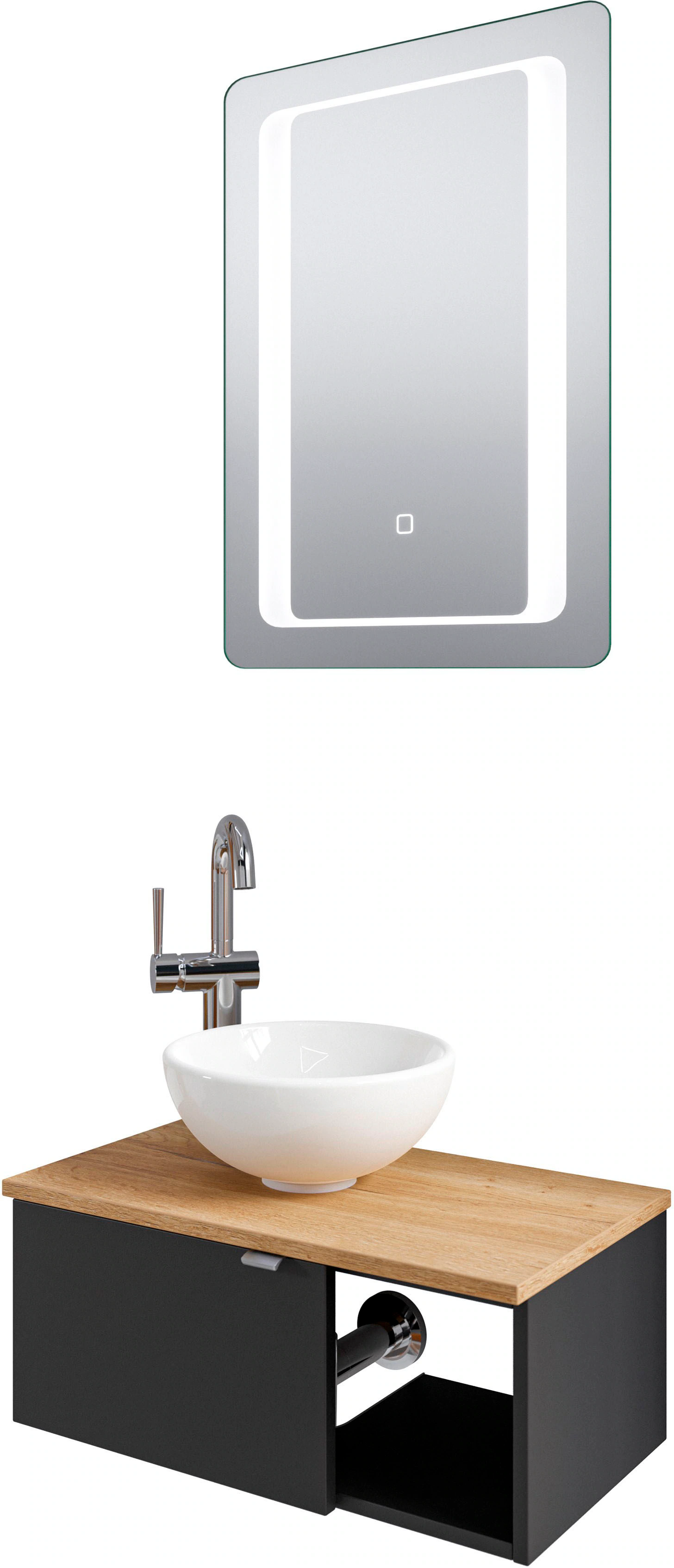 Saphir Badmöbel-Set "Serie 6915", (4 St.), Gäste-Bad, 61 cm breit, mit LED- günstig online kaufen