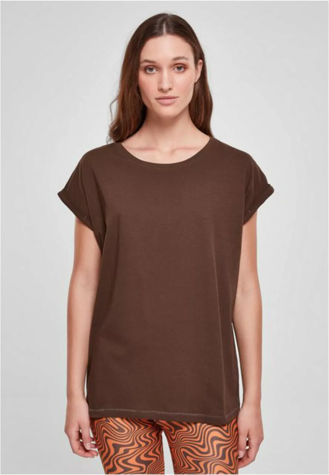 URBAN CLASSICS T-Shirt TB771 - Ladies Extended Shoulder Tee brown 5XL günstig online kaufen