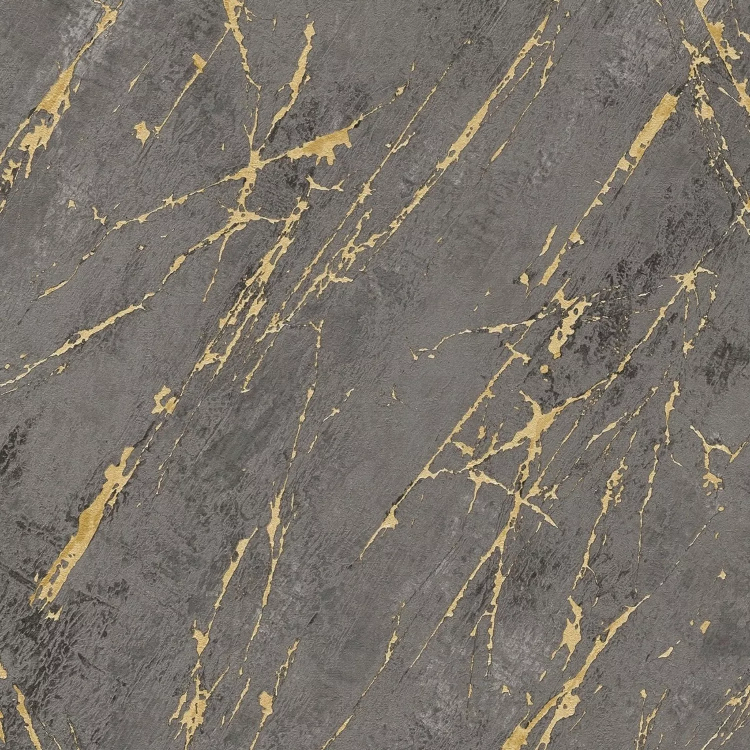 Bricoflor Tapete in Marmoroptik Schwarz Gold Scheuerbeständige Vliestapete günstig online kaufen