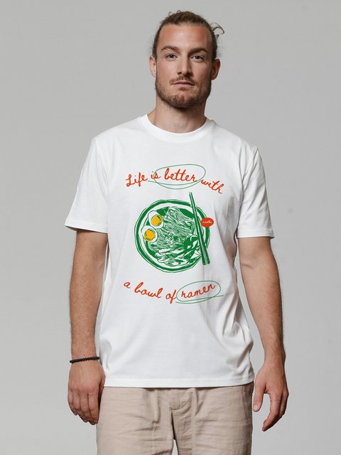 wat? Apparel T-Shirt Life is better with ramen günstig online kaufen