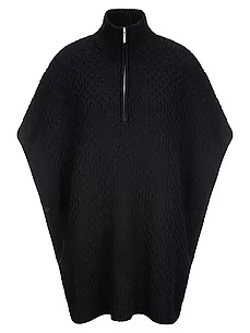 Strick-Poncho Anna Aura schwarz günstig online kaufen