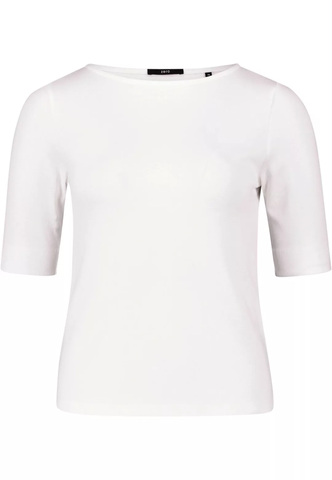 Zero 3/4-Arm-Shirt "zero Shirt mit U-Boot Ausschnitt", Plain/ohne Details günstig online kaufen