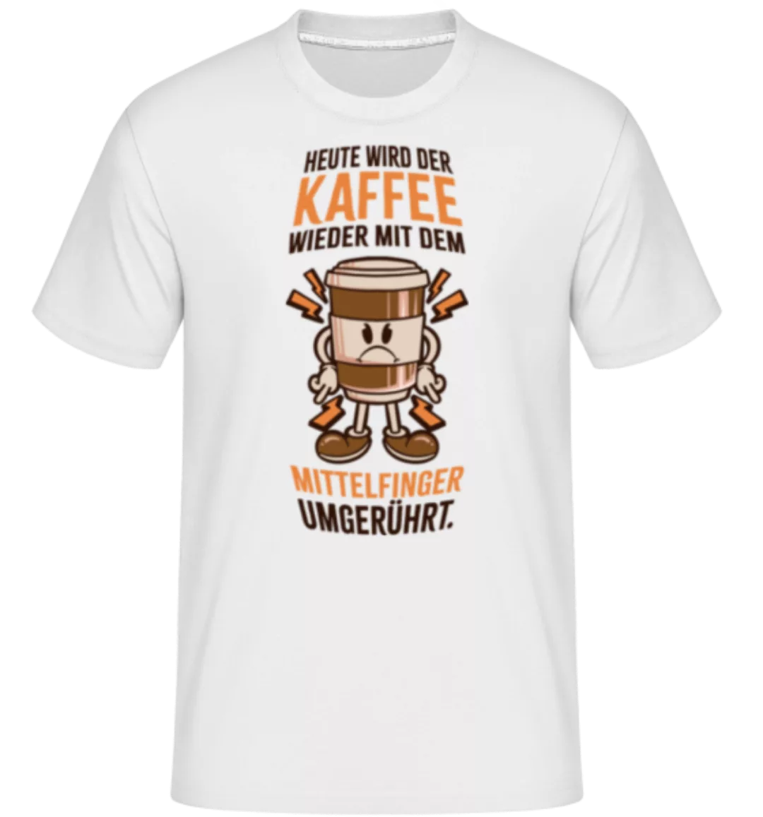 Kaffee Mit Mittelfinger Umgerühren · Shirtinator Männer T-Shirt günstig online kaufen