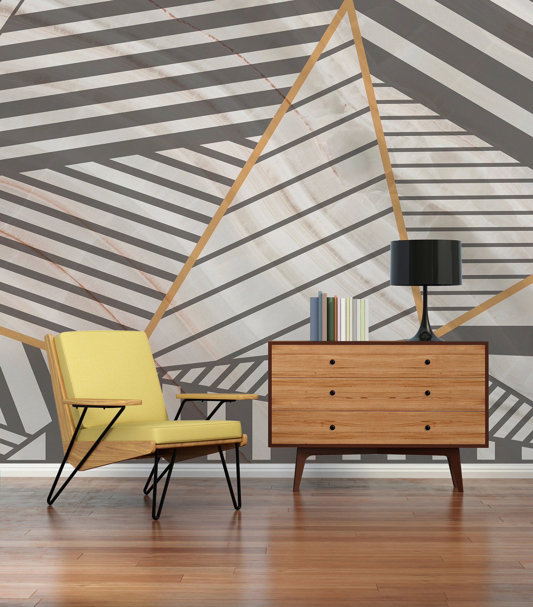Architects Paper Fototapete »Atelier 47 Stripes Marble 3«, 3D-Optik, Vlies, günstig online kaufen