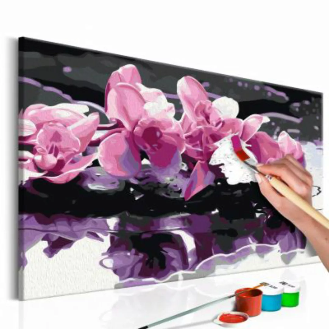 artgeist Malen nach Zahlen Violette Orchidee mehrfarbig Gr. 60 x 40 günstig online kaufen