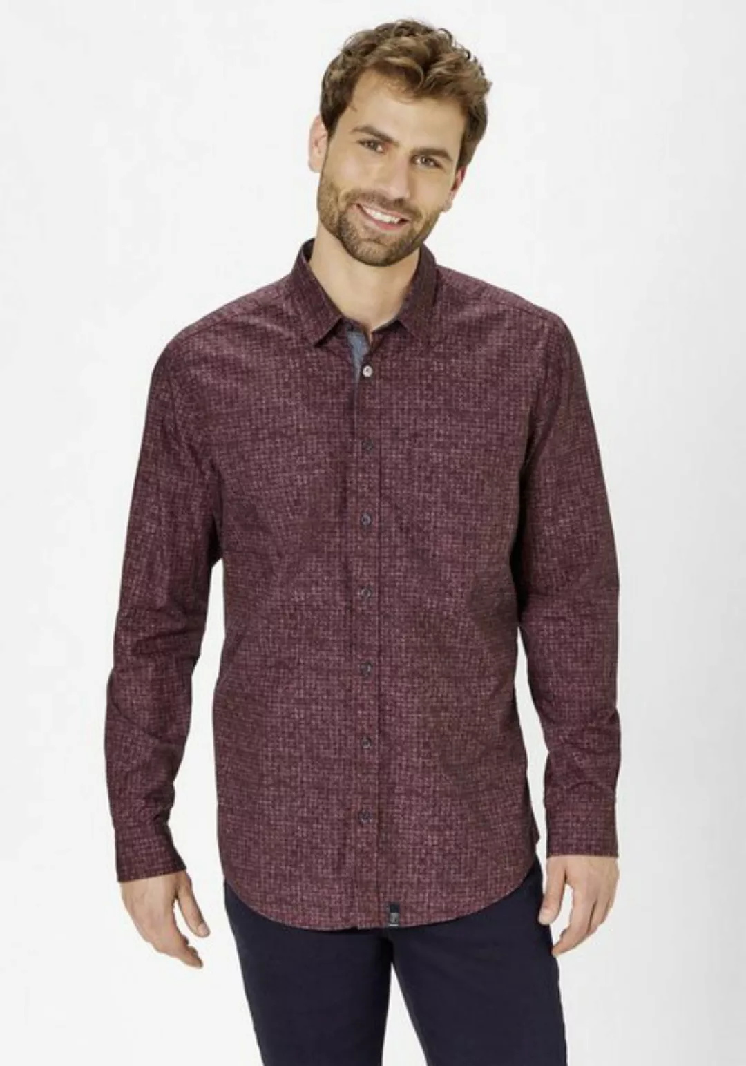 Paddock's Langarmhemd Regular-Fit Baumwollhemd günstig online kaufen
