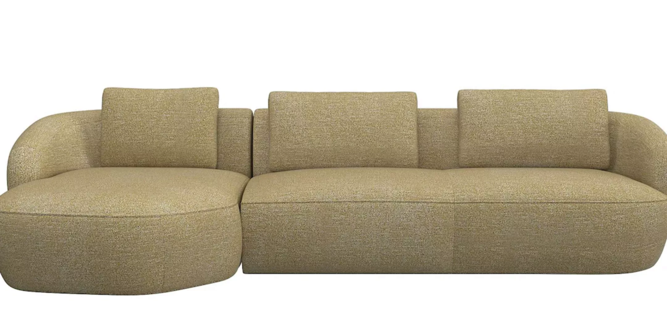 FLEXLUX Wohnlandschaft "Torino, rund, L-Form, Sofa-Ecke mit Recamiere, Long günstig online kaufen