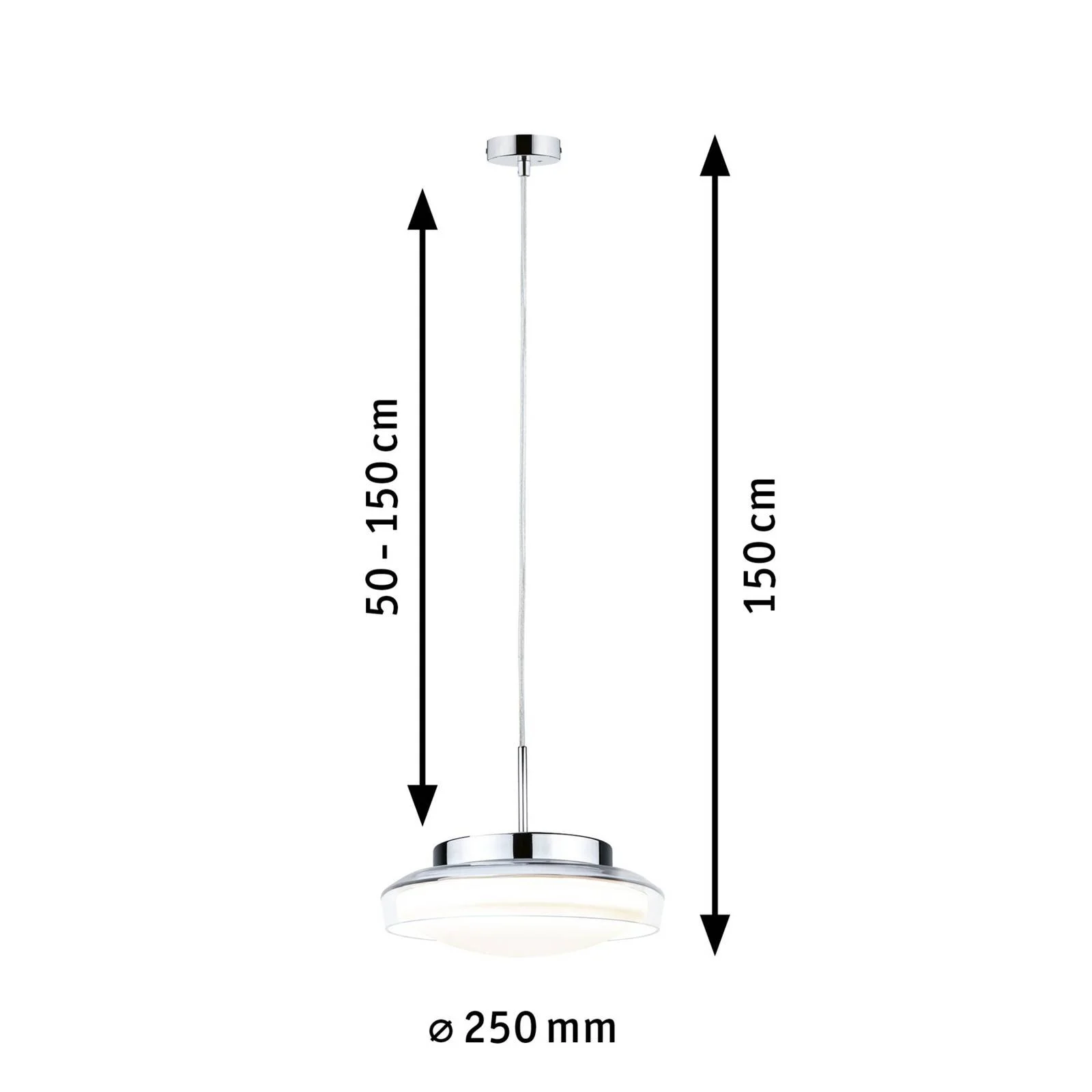 Paulmann LED Pendelleuchte »Selection Bathroom Luena IP44 11,5W 3000K Chrom günstig online kaufen