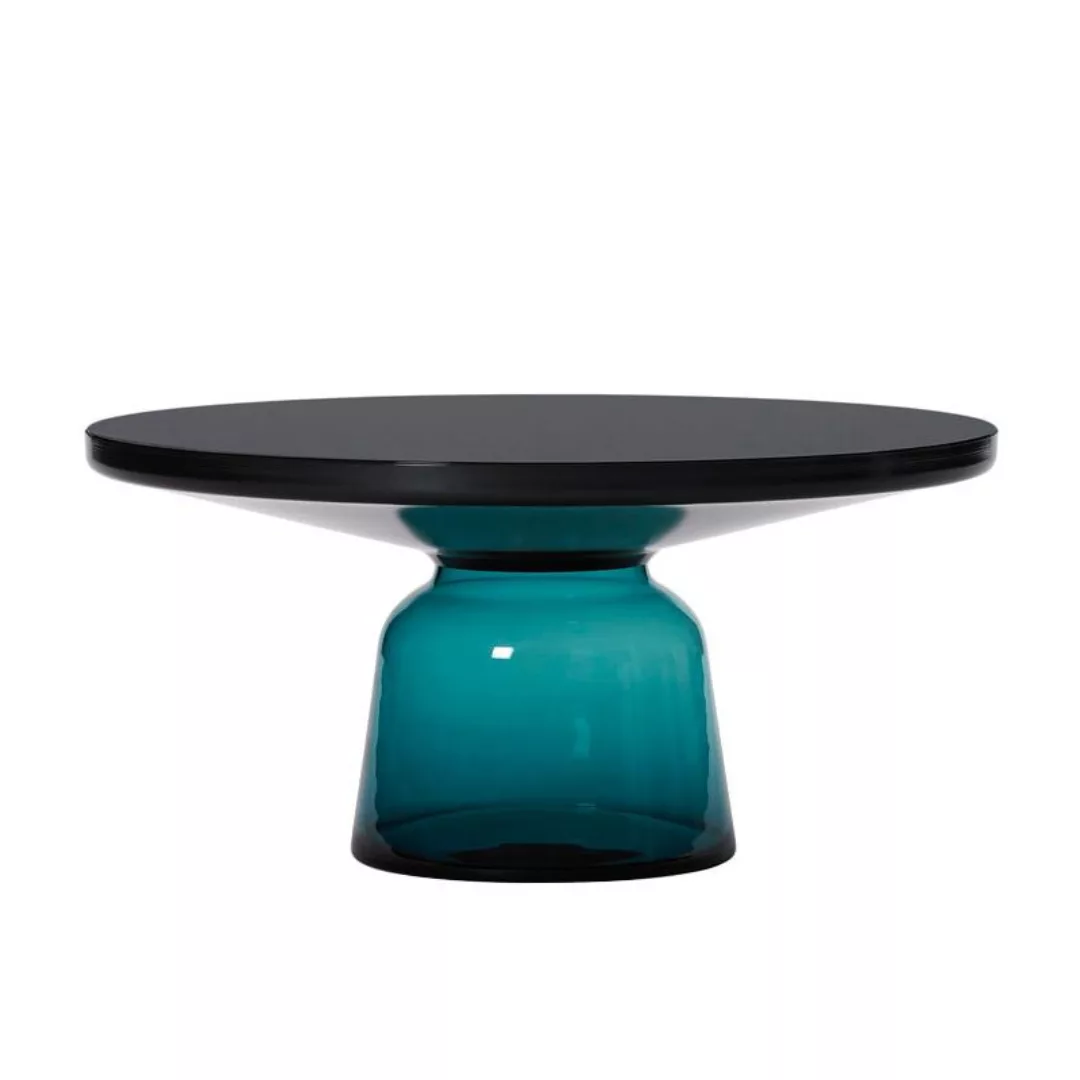 ClassiCon - Bell Coffee Table Kaffeetisch Stahl - montana-blau/Kristallglas günstig online kaufen