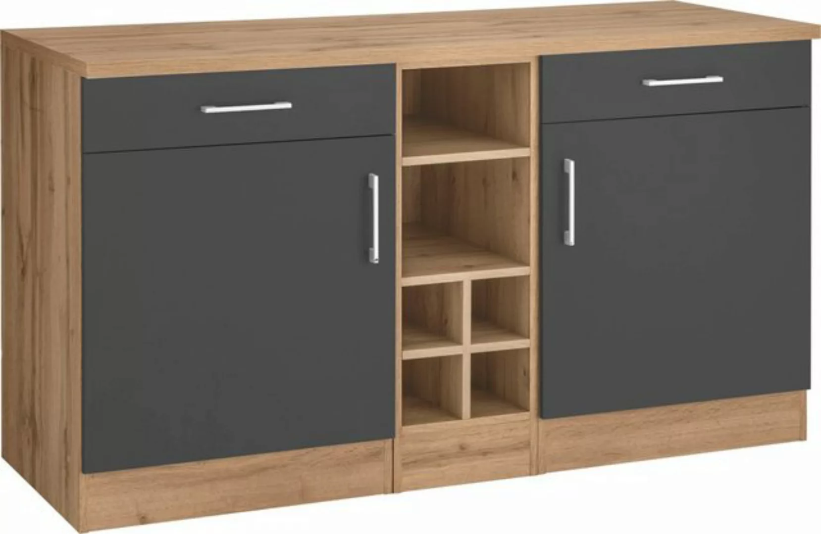 KOCHSTATION Unterschrank "KS-Colmar", 150 cm breit, 2 Schubkästen, 2 Türen, günstig online kaufen