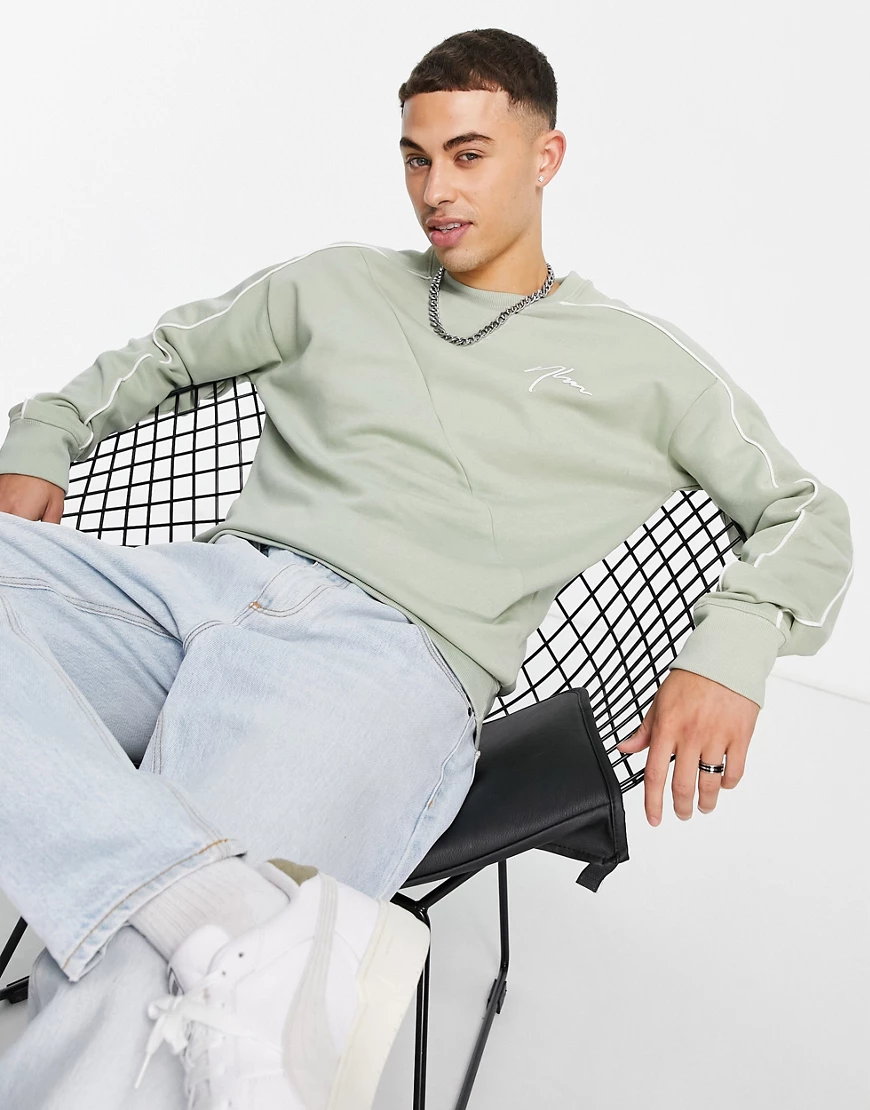 New Look – NLM – Utility-Sweatshirt in Grün, Kombiteil günstig online kaufen