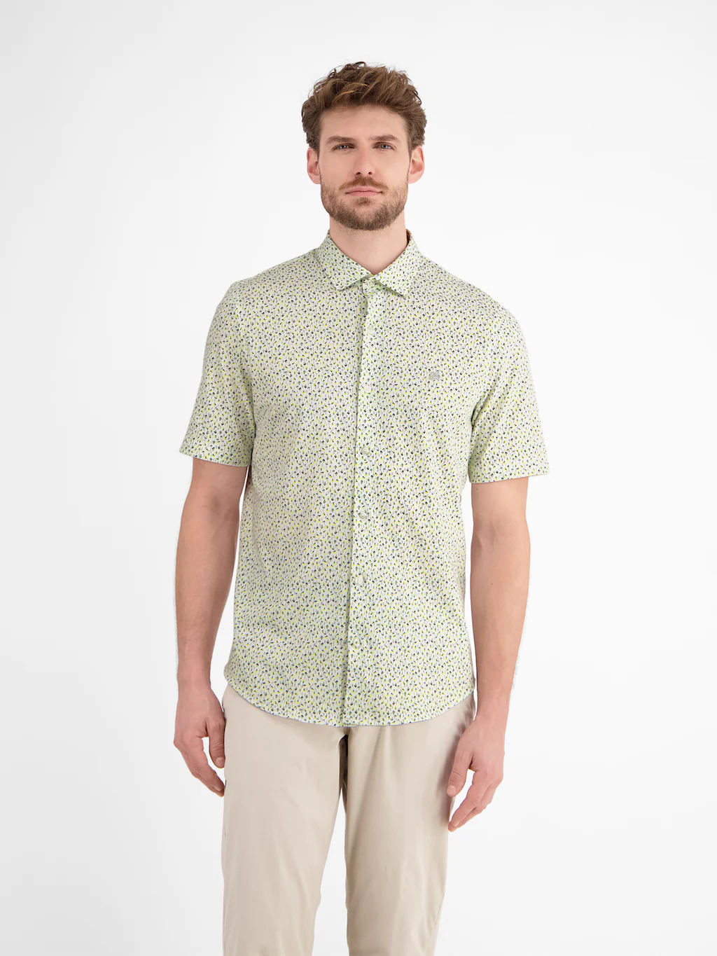 LERROS Kurzarmhemd "LERROS Herren Jerseyhemd, floral gemustert" günstig online kaufen