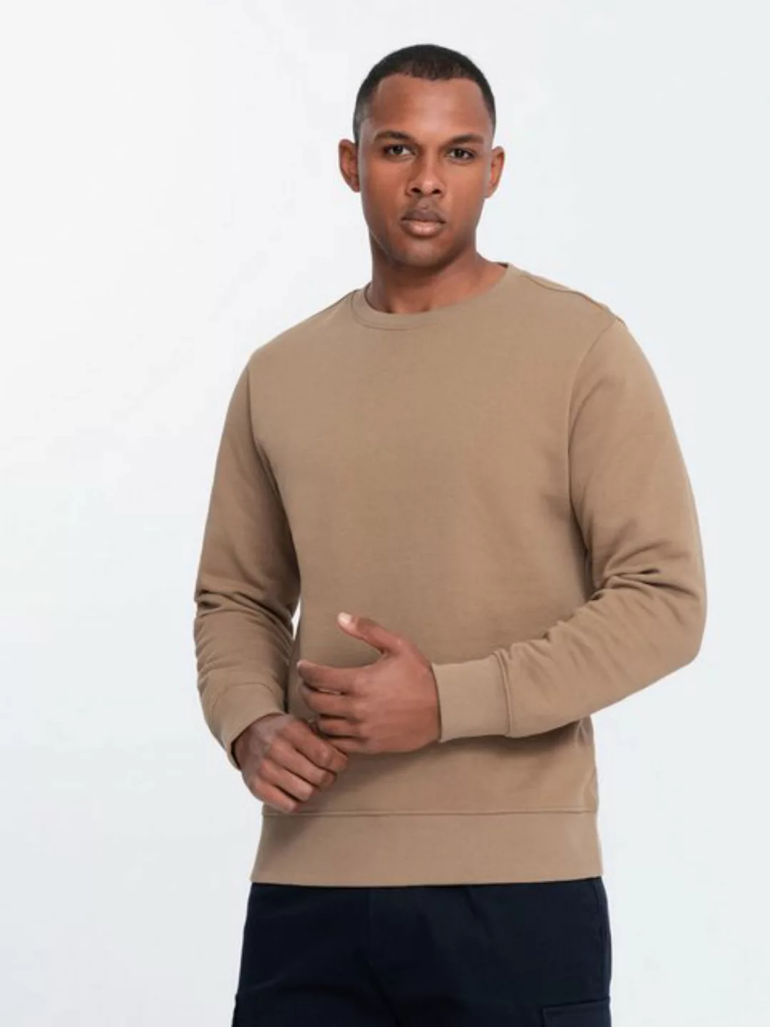 OMBRE Sweatshirt Herren BasicSweatshirt mit Rundhalsausschnitt günstig online kaufen