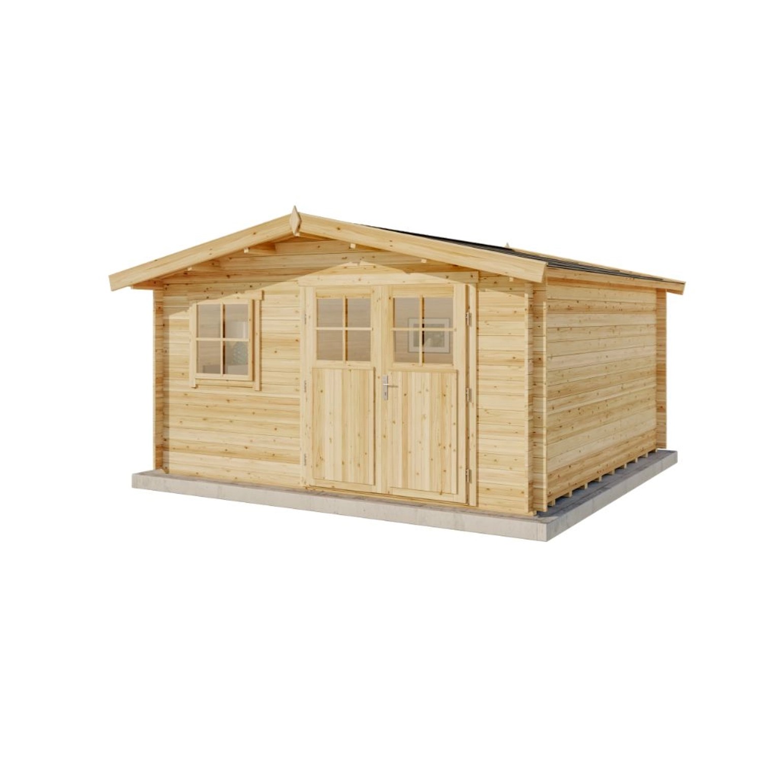 Alpholz Gartenhaus Set Valeria-28 Imprägniert Pinie 428x427cm inkl. Dachein günstig online kaufen