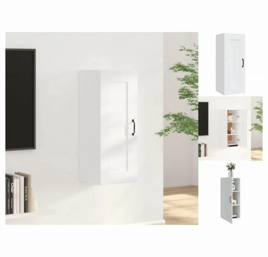 vidaXL Kleiderschrank Hängeschrank Weiß 35x34x90 cm Holzwerkstoff günstig online kaufen