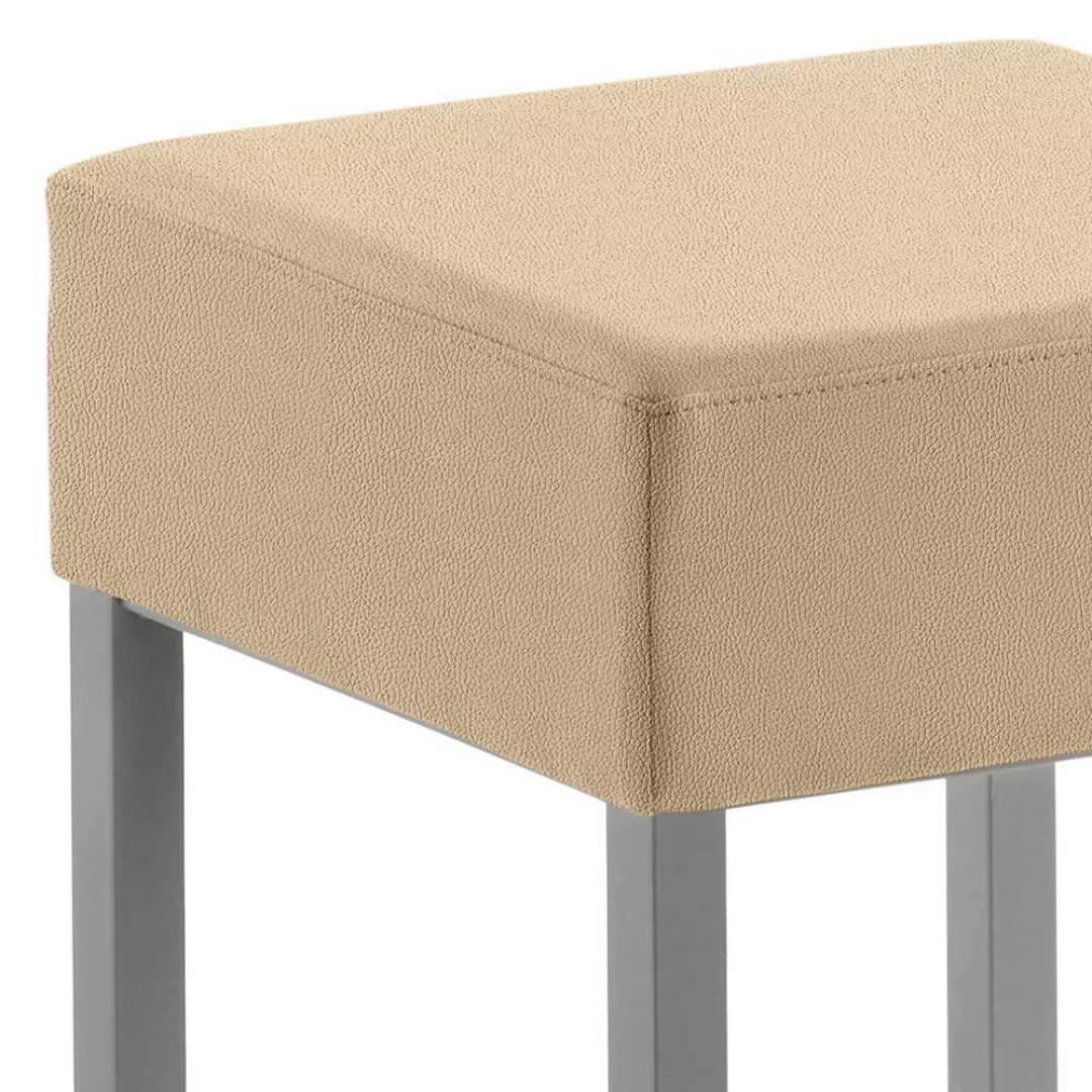 Barhocker Design aus Microfaser Vierfußgestell aus Metall günstig online kaufen