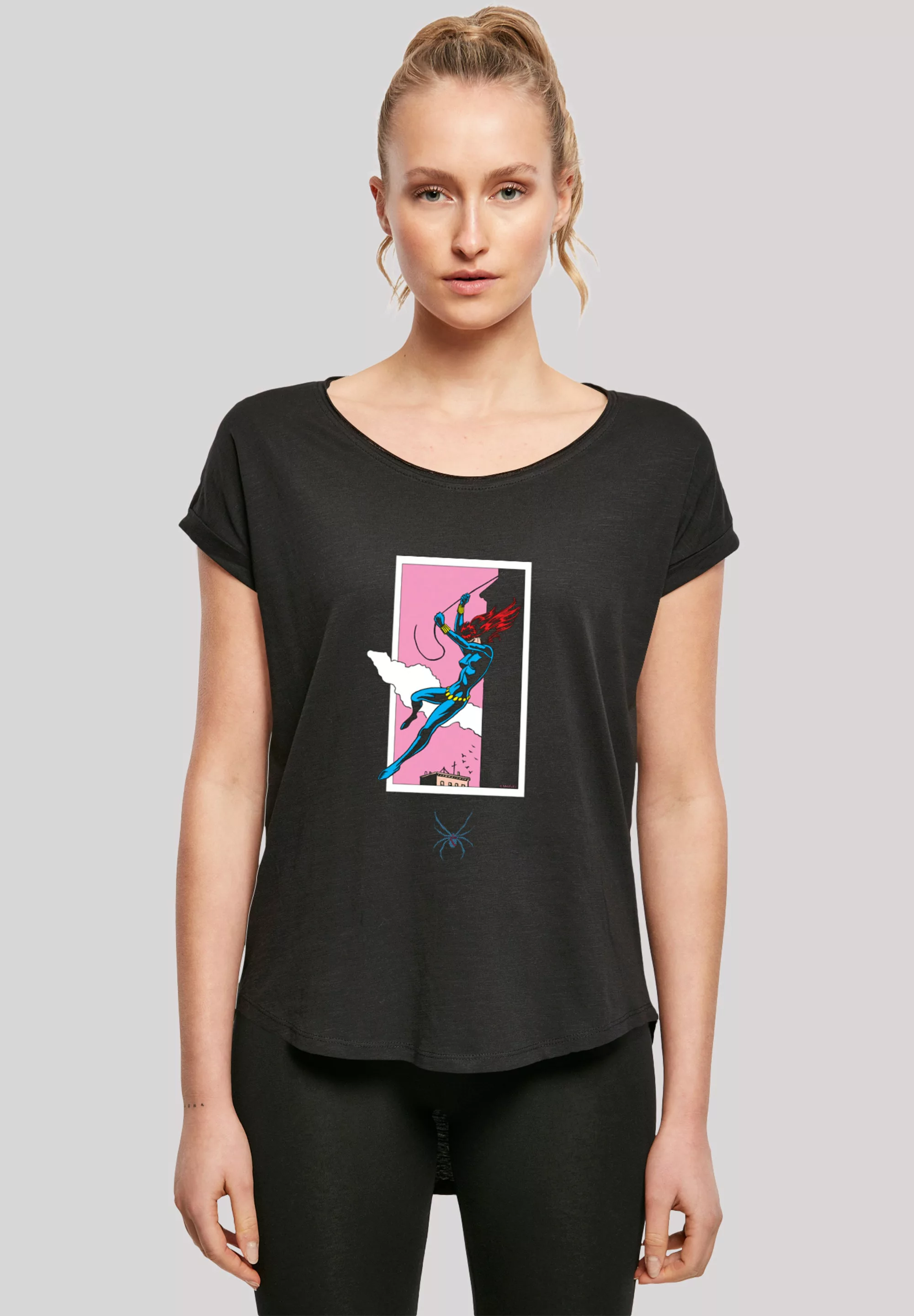 F4NT4STIC T-Shirt "Marvel Comics Black Widow Roof Jump", Damen,Premium Merc günstig online kaufen