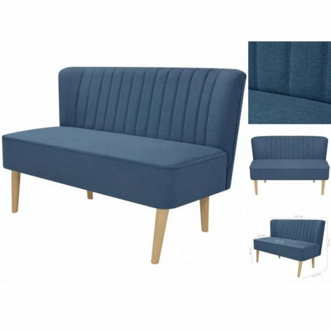 Sofa Stoff 117 X 55,5 X 77 Cm Blau günstig online kaufen