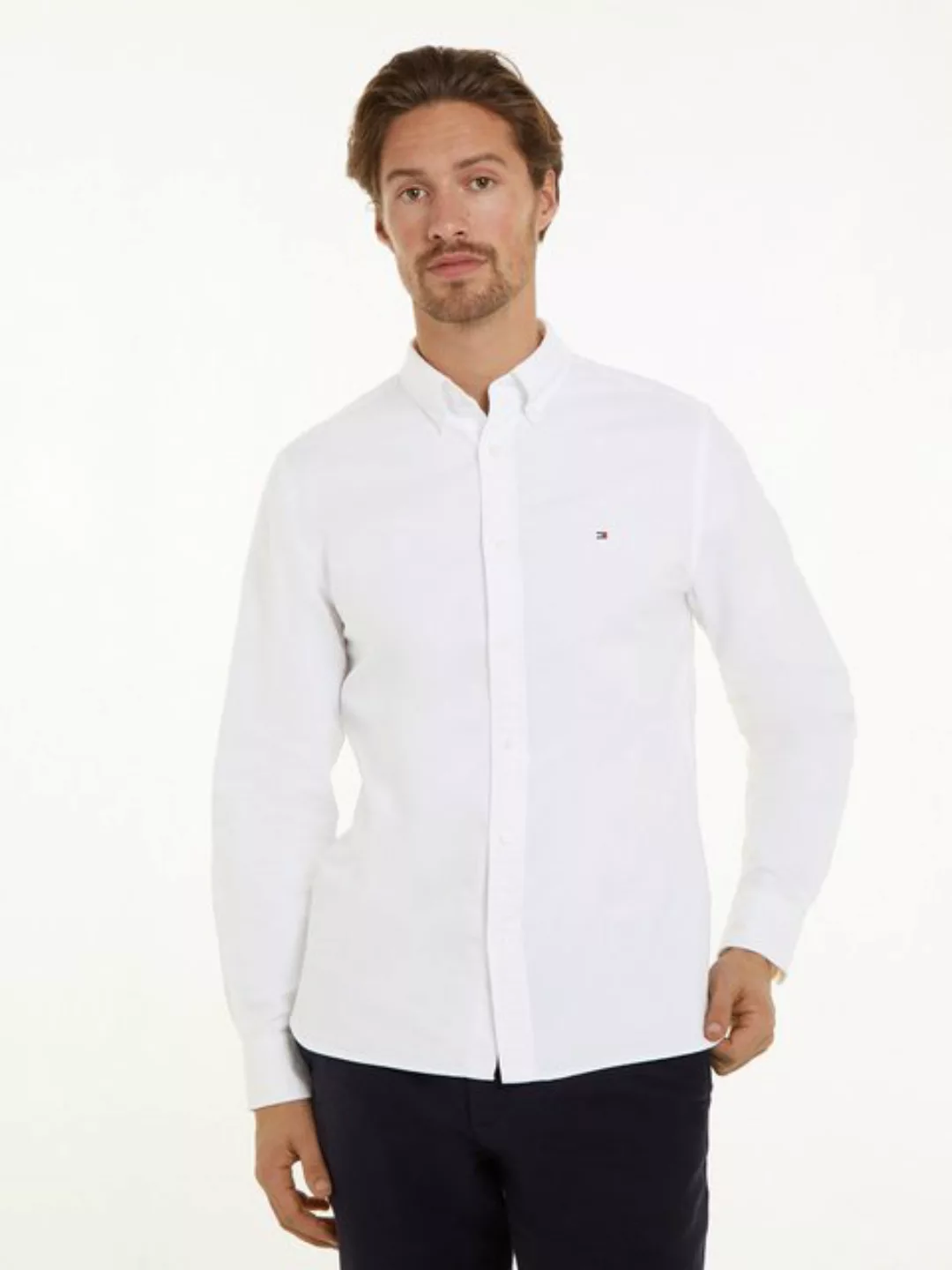 Tommy Hilfiger Langarmhemd SOLID HERITAGE OXFORD RF SHIRT günstig online kaufen