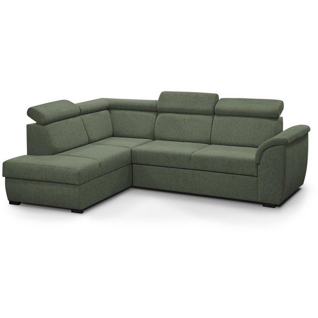 Beautysofa Ecksofa Madera, mit Schlaffunktion, Bettkasten, verstellbare Kop günstig online kaufen