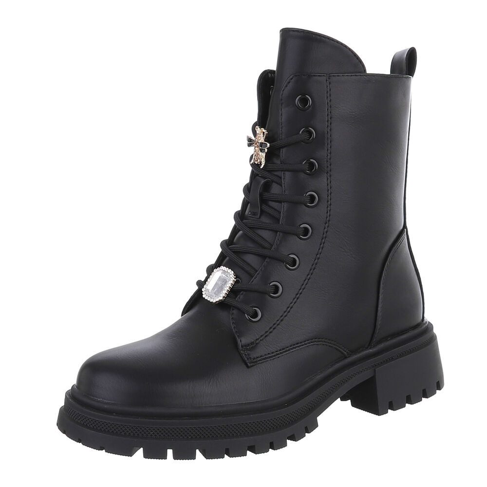 Ital-Design Damen Schnürschuhe Freizeit Schnürstiefelette (87451865) günstig online kaufen