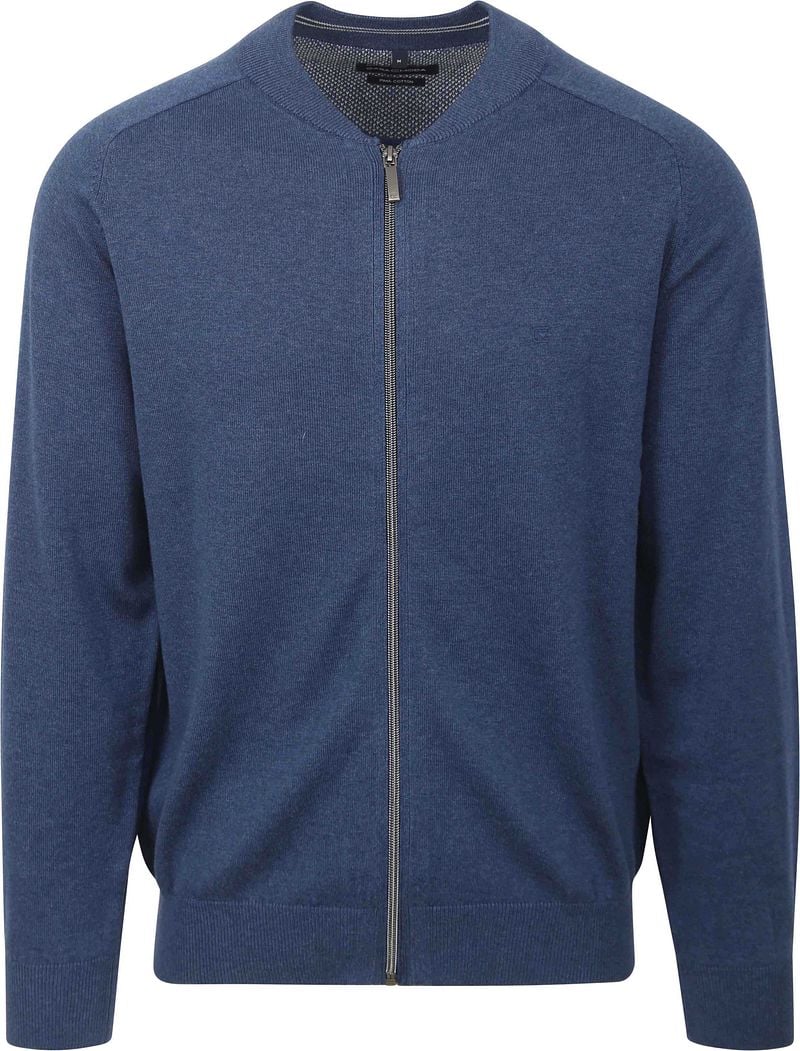 Casa Moda Strickjacke Zip Blau - Größe 4XL günstig online kaufen