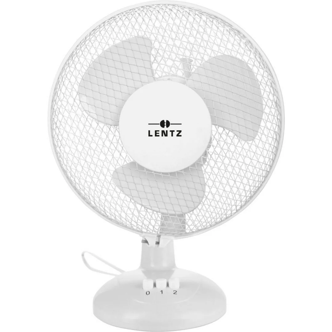 LENTZ Tischventilator 80033 weiß Kunststoff D: ca. 30 cm günstig online kaufen