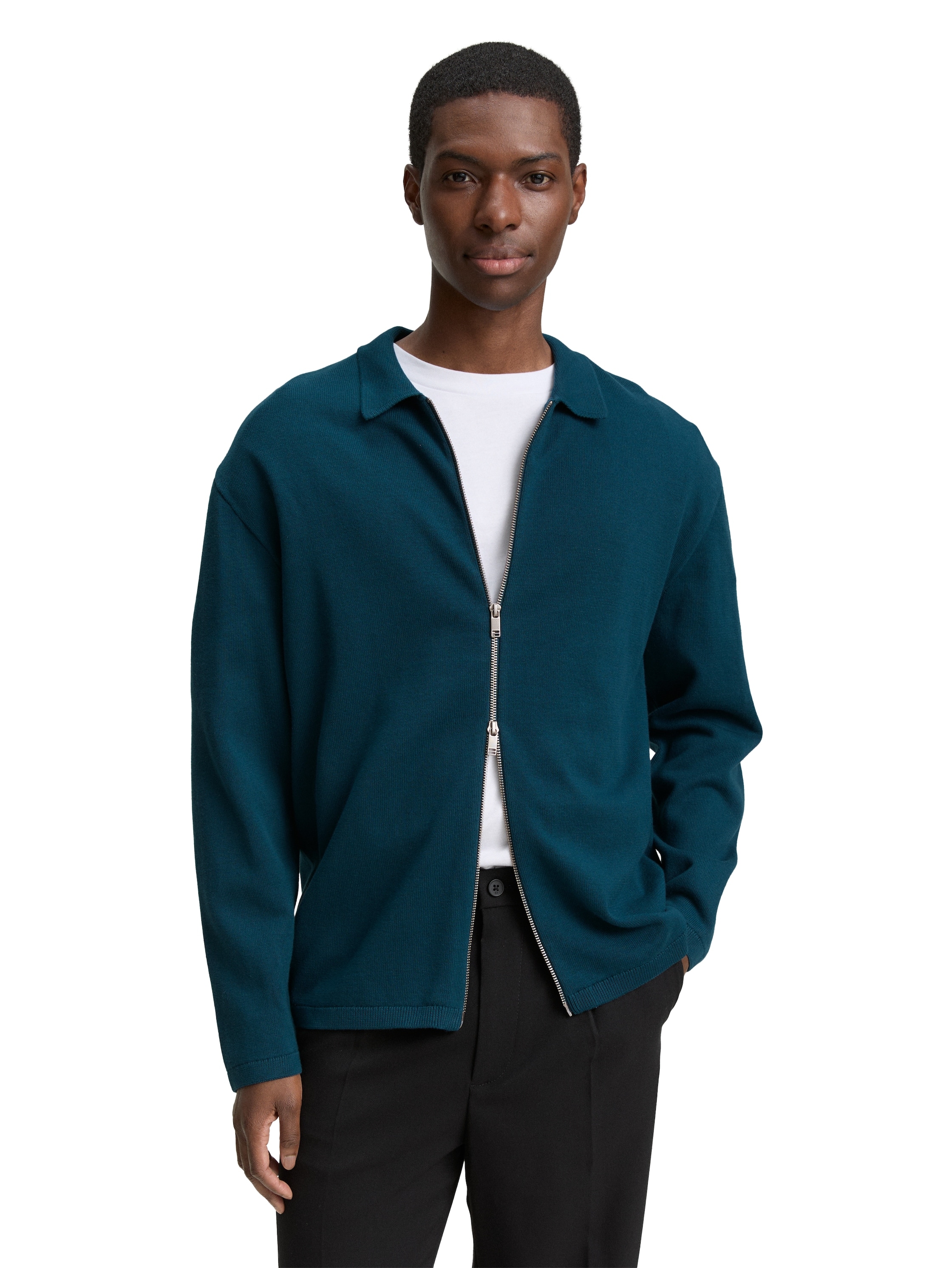 TOM TAILOR Denim Strickpullover, mit Reißverschluss günstig online kaufen