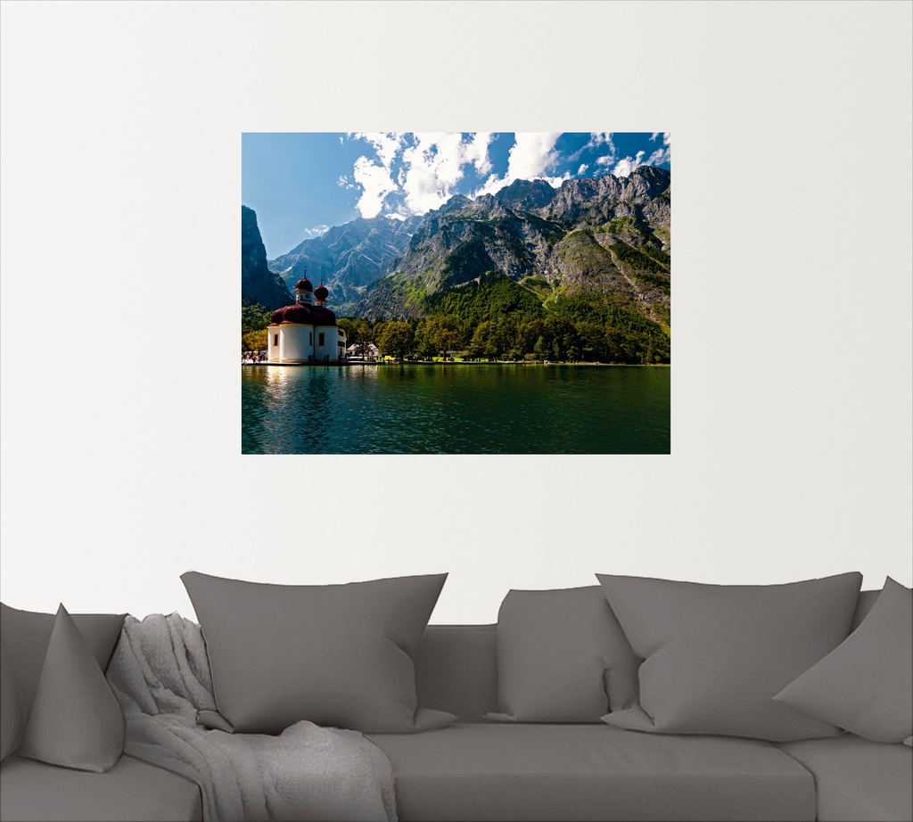 Artland Wandbild "St. Bartholomä (Königssee) I", Berge, (1 St.), als Leinwa günstig online kaufen