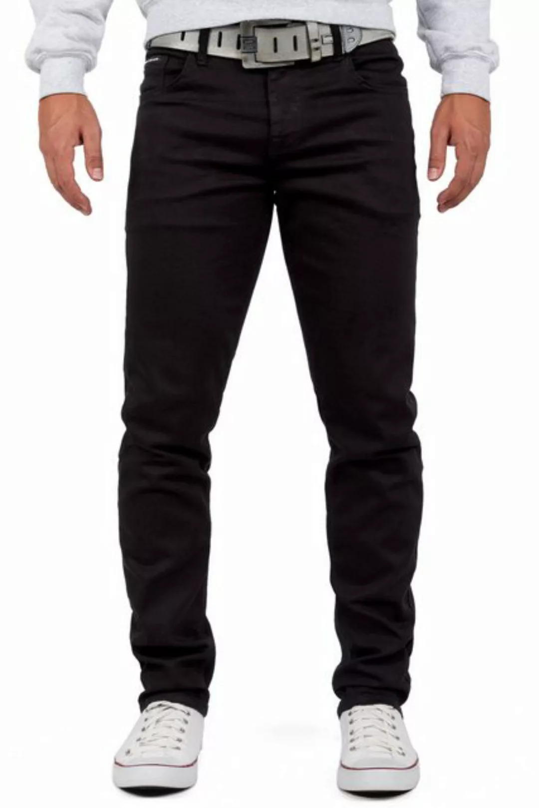 Cipo & Baxx Slim-fit-Jeans Casual Hose BA-CD533 Schwarz W36/L32 (1-tlg) mit günstig online kaufen