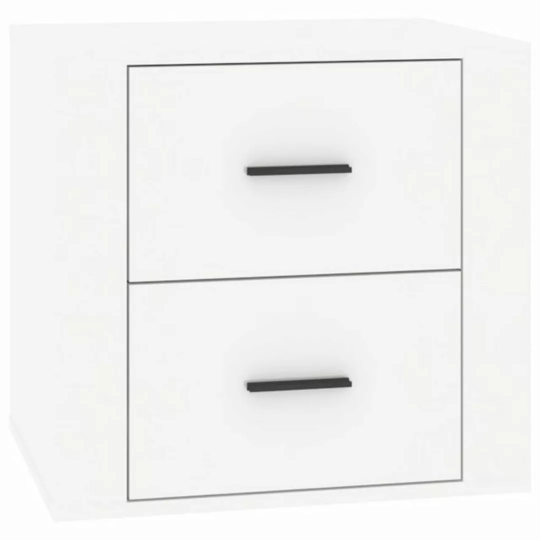 vidaXL Fächerschrank Nachttisch Hochglanz-Weiß 50x39x47 cm (1-St) günstig online kaufen