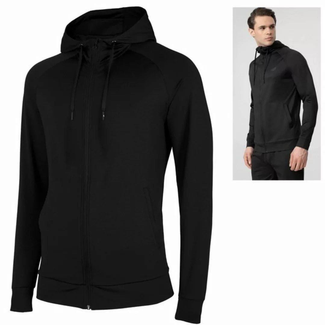 4F Trekkingjacke DRY - 4F Herren Fitness- und Lauf Hoodie Sportjacke, schwa günstig online kaufen