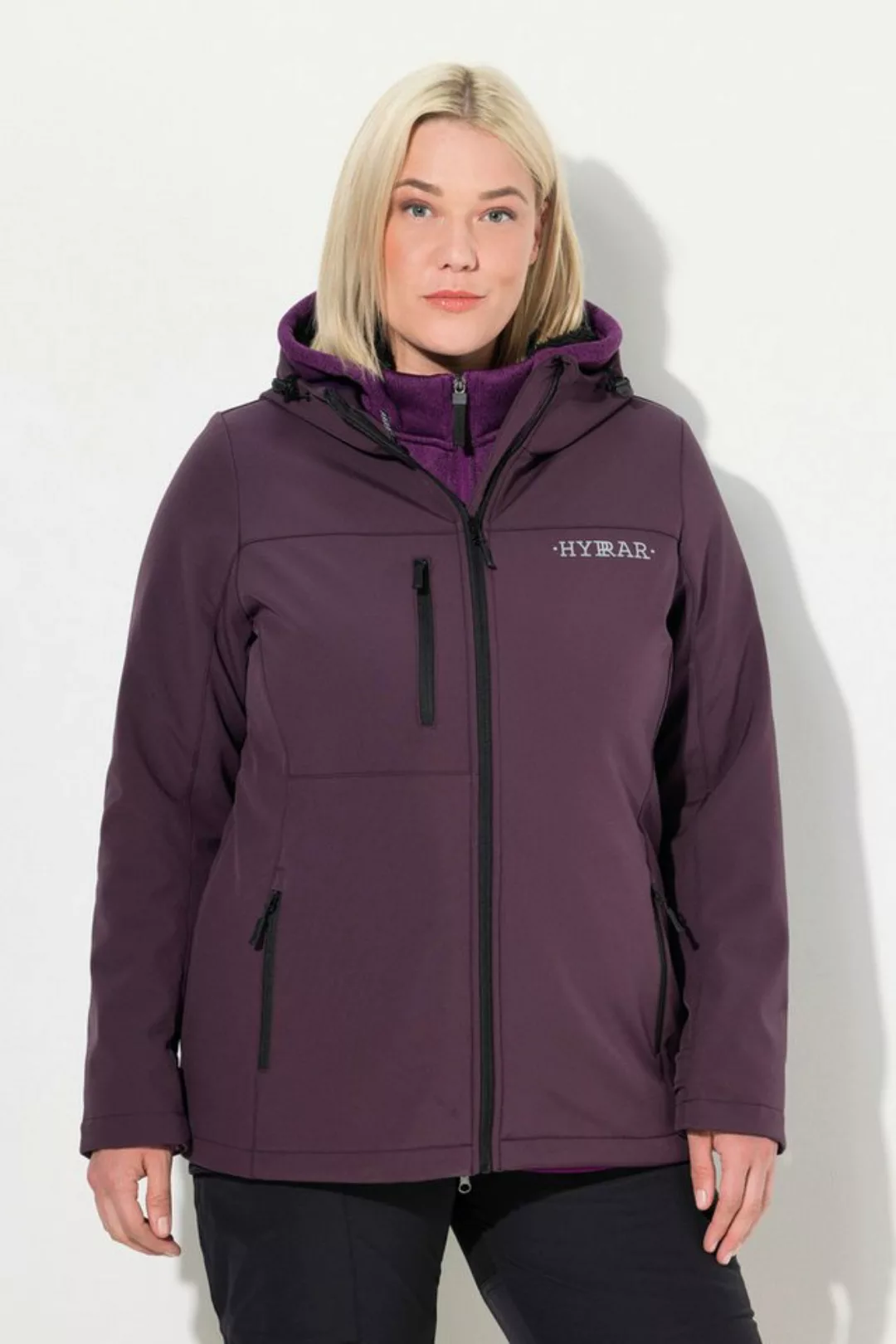 Ulla Popken Softshelljacke HYPRAR Softshelljacke wasserabweisend Stretch günstig online kaufen