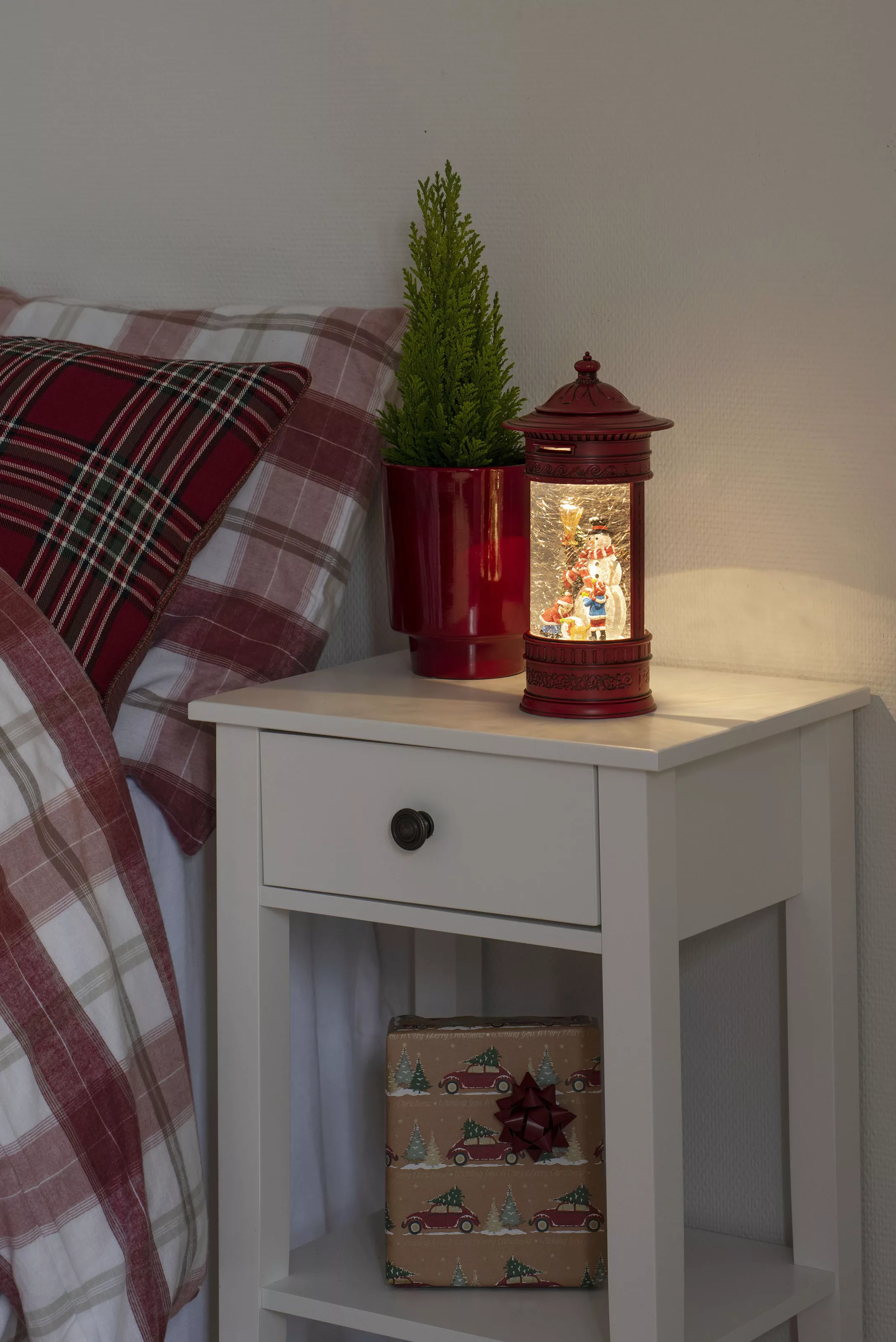 KONSTSMIDE LED Laterne »Weihnachtsdeko rot«, 1 flammig, Leuchtmittel LED-Mo günstig online kaufen