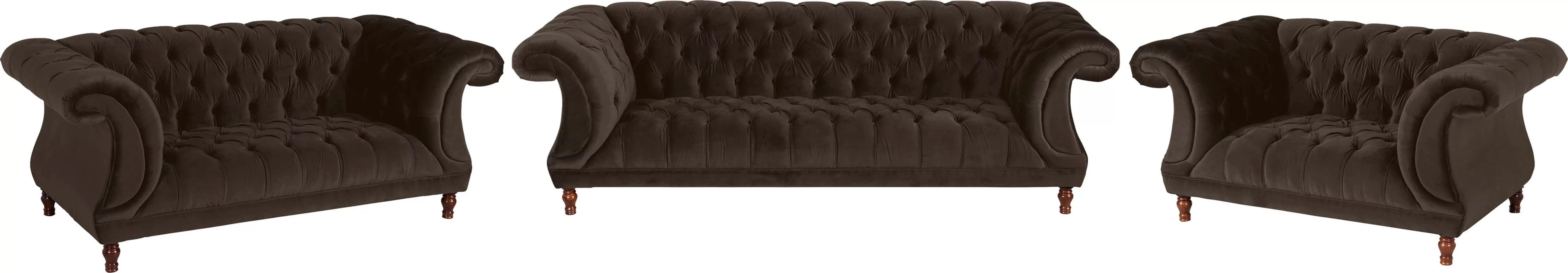 Max Winzer® Chesterfield-Sofa »Isabelle«, Knopfheftung & gedrechselten Füße günstig online kaufen